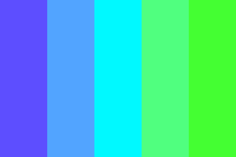 Blue-Green Gradient Color Palette