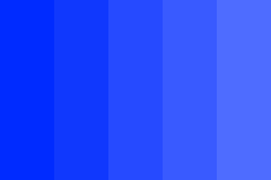 Dark Blue to light blue Color Palette