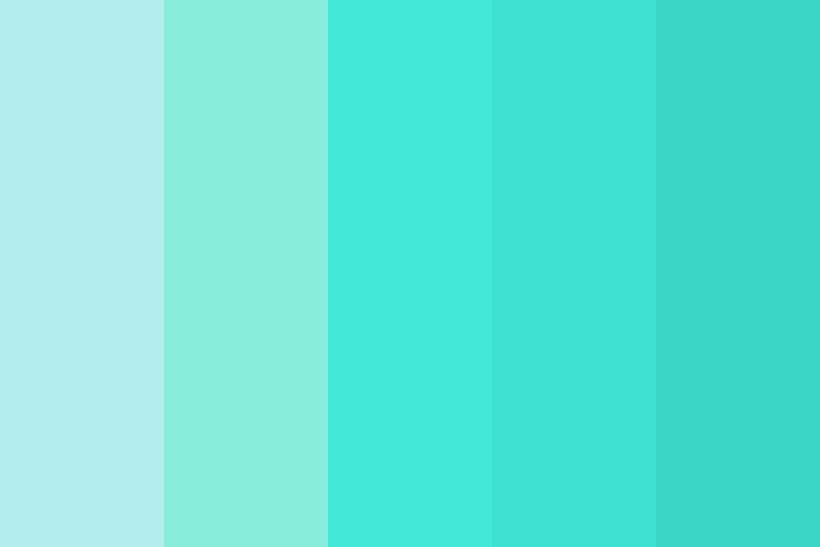 Shades of Turquoise color palette