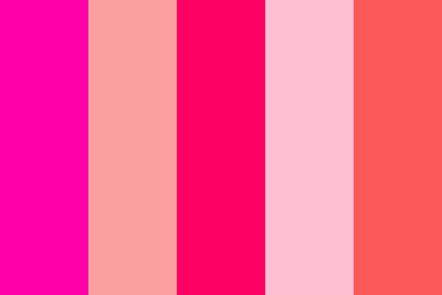 Shades Of Pink Color Chart