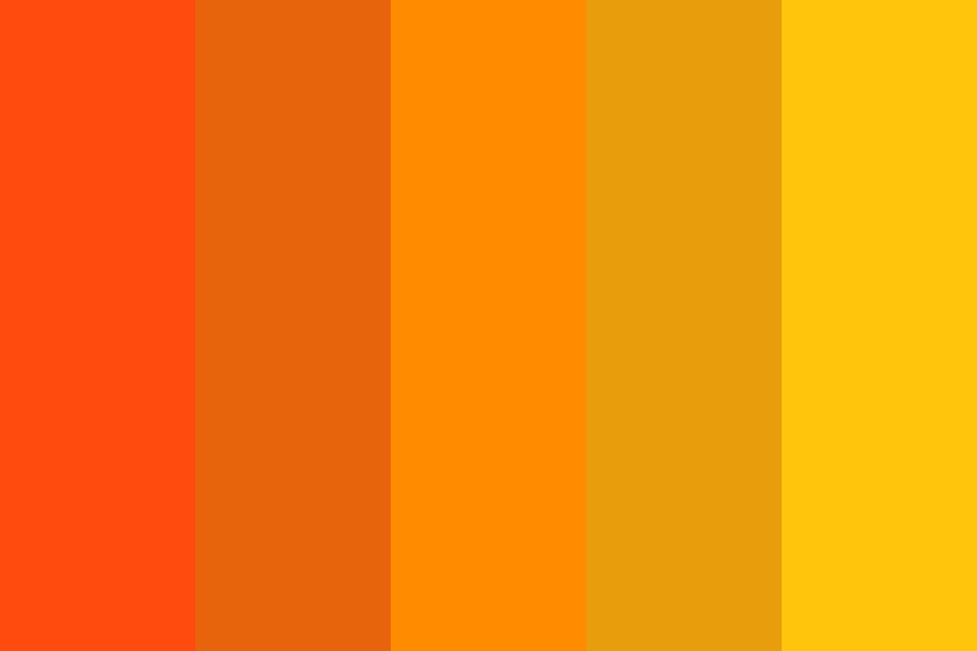 Orange to Yellow Color Palette