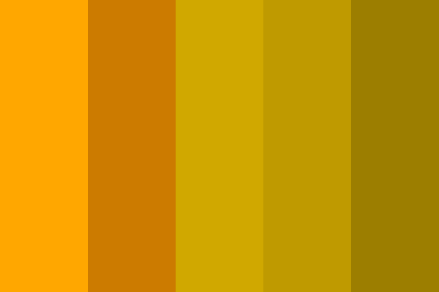 5 shades of mustard Color Palette