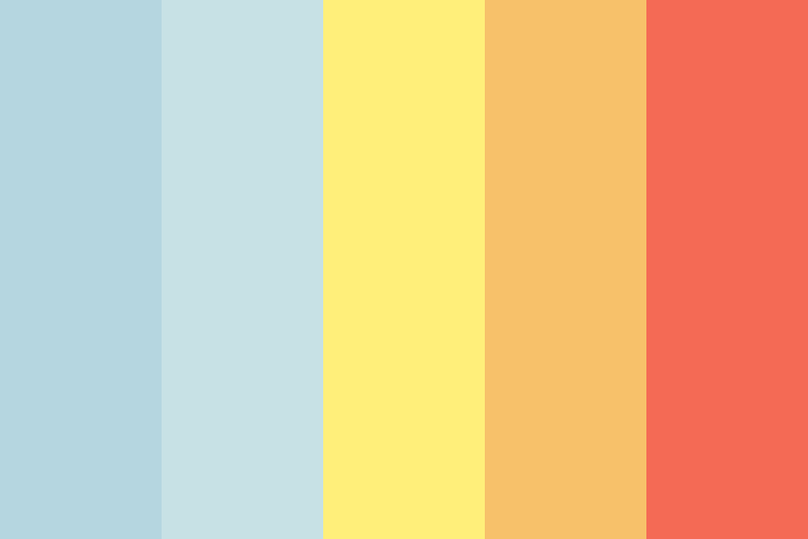 From sunrise to sunset color palette