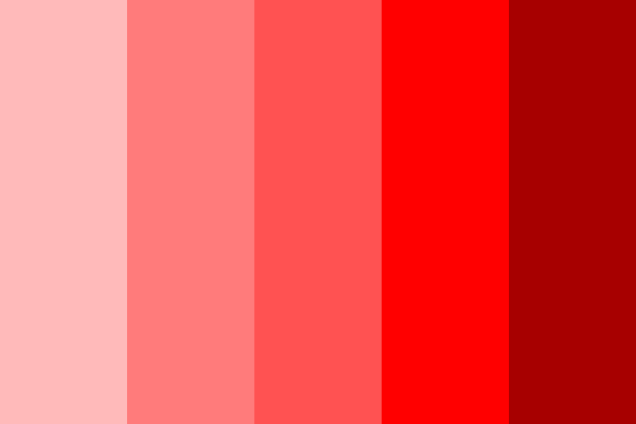 Shades of Red color palette