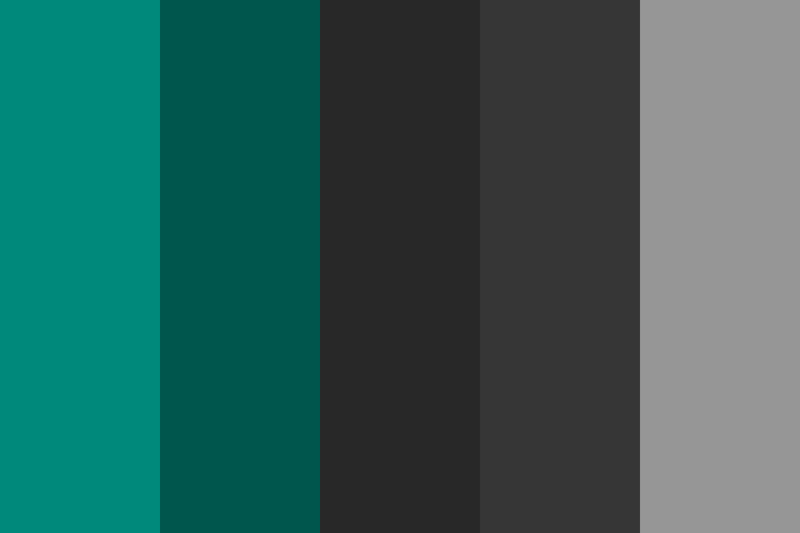Dark Material Teal Color Palette