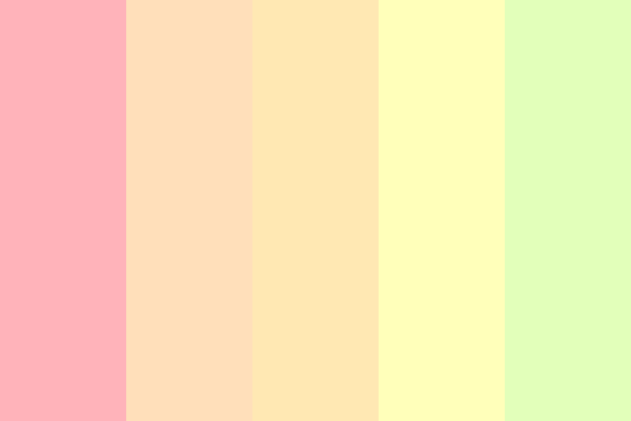 Pastel Rainbow Gradient Part 1 Color Palette