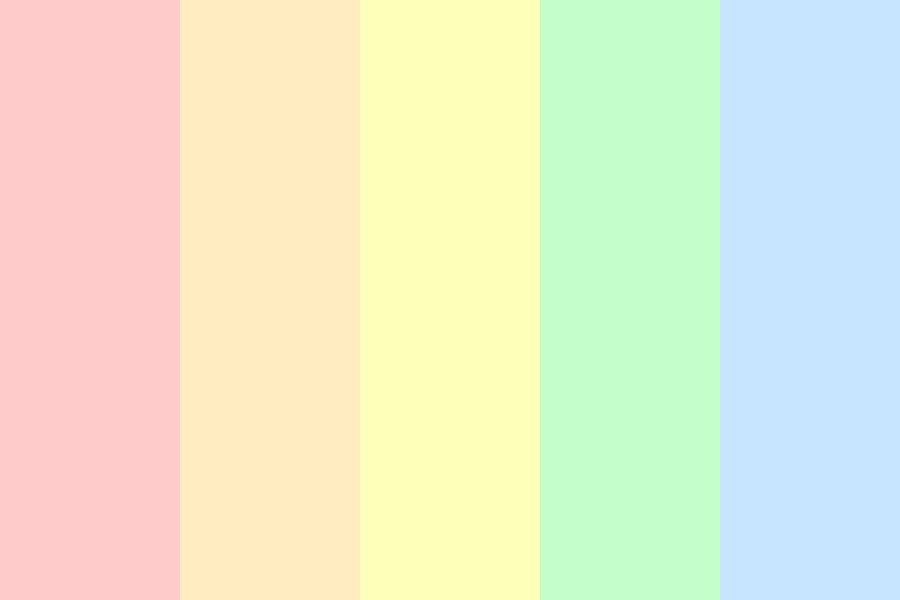 pastel rainbow aesthetic Color Palette