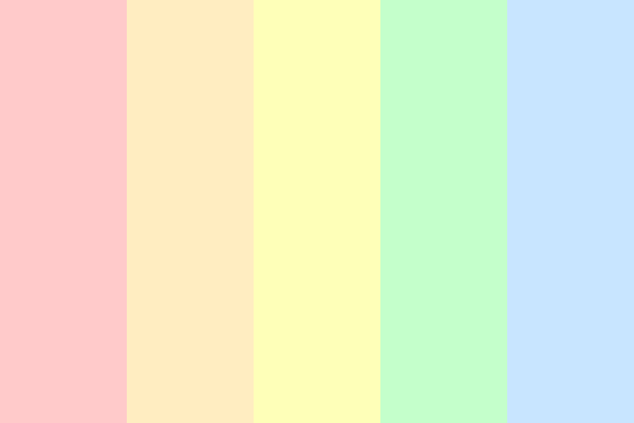 Pastel Rainbow Aesthetic Color Palette