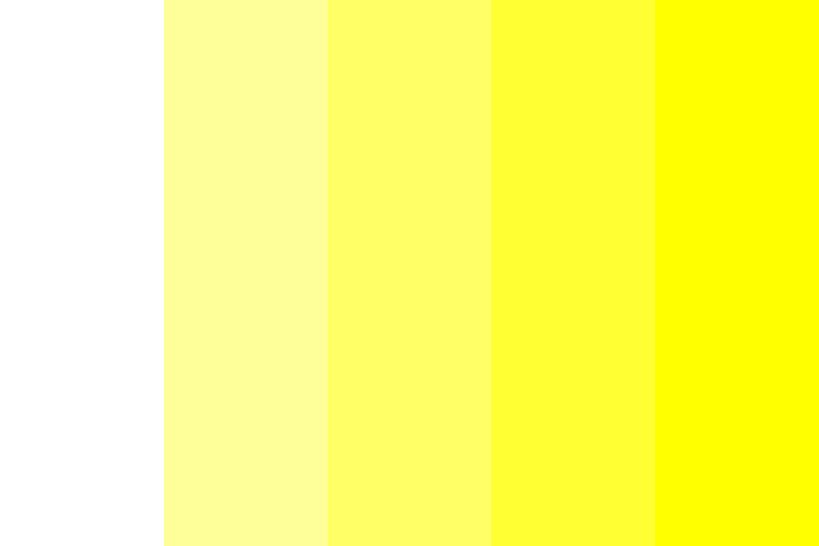 Web-safe shades of Yellow color palette
