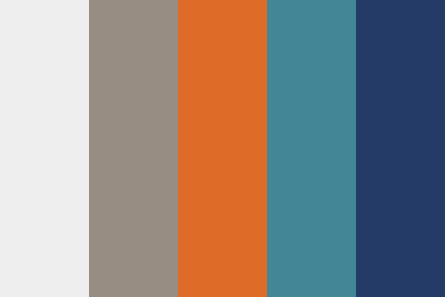 Orange and Teal at the Beach Color Palette