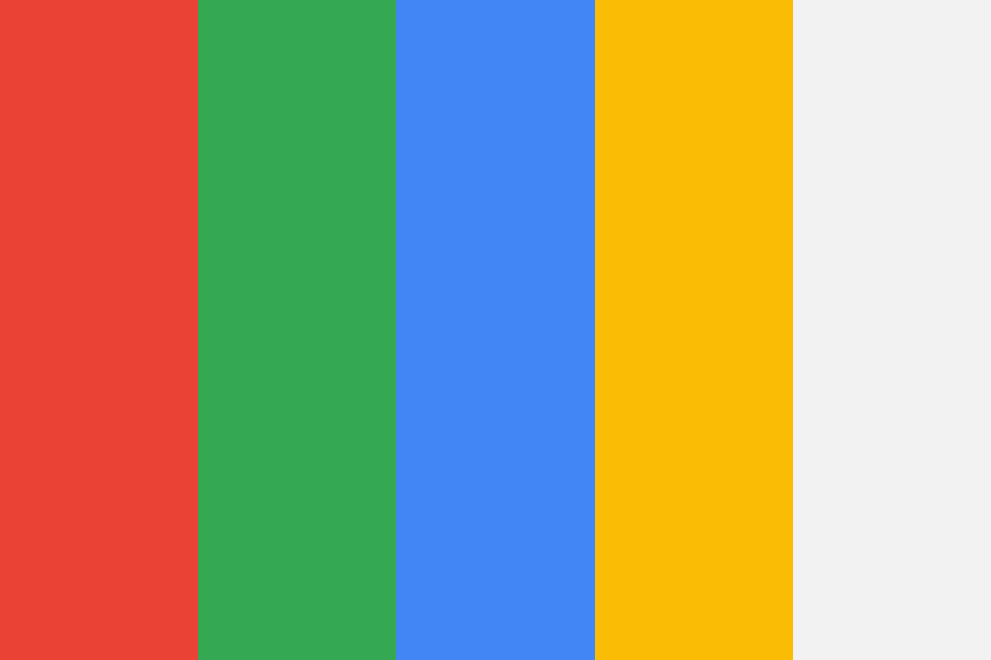 Google Logo 2017 Color Palette