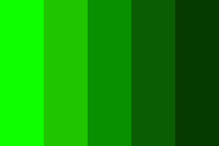 Light Green To Dark Green color palette