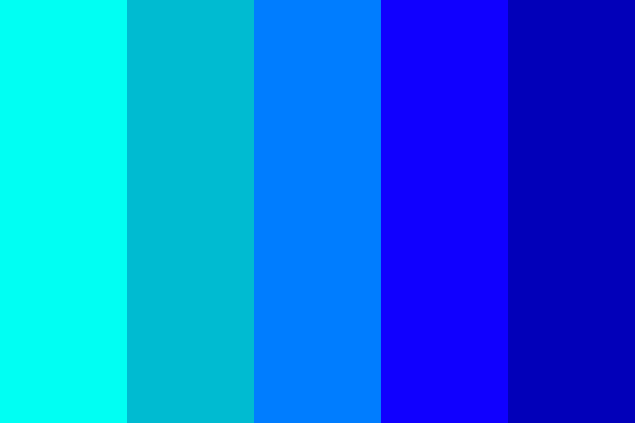 Light Blue To Dark Blue Color Palette