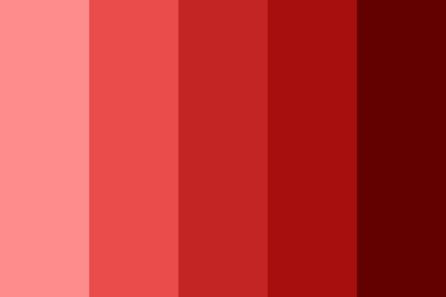 5 Shades of Rouge Color Palette