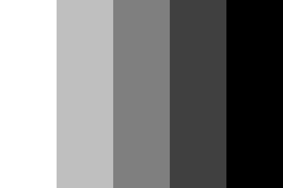 From Black to White color palette