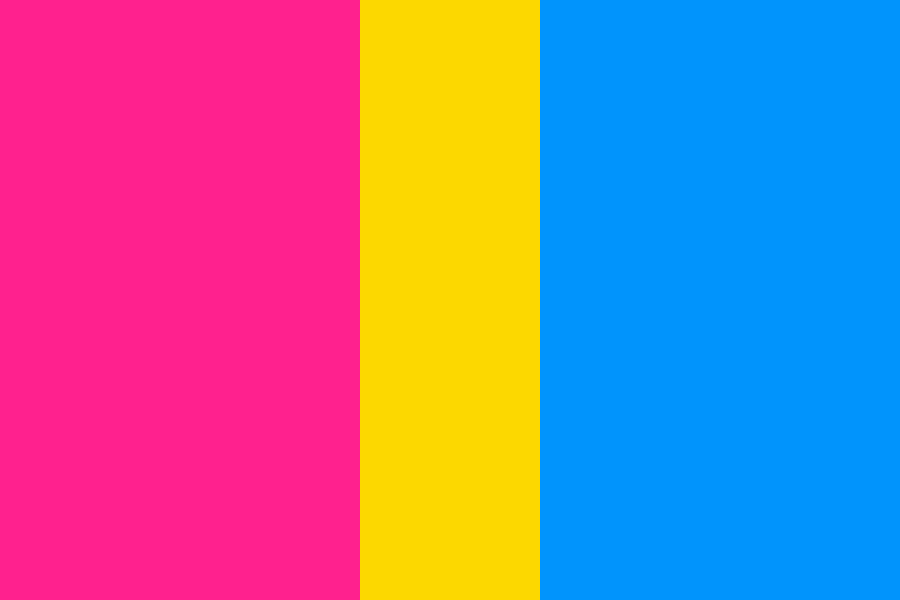 Pansexual Flag color palette