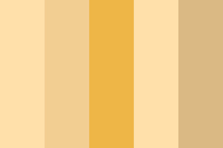 Ocean Sand color palette. #ffe0ab color. 