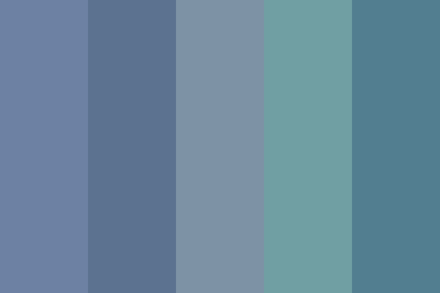 Dusty Blue and Teal Color Palette