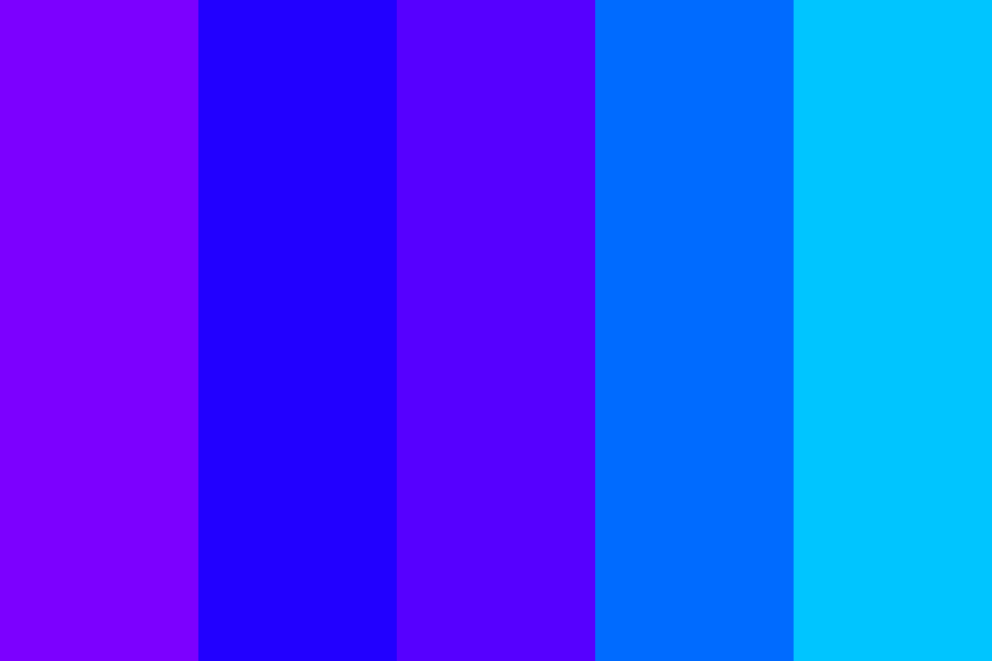 shades of bright blue and also purple Color Palette