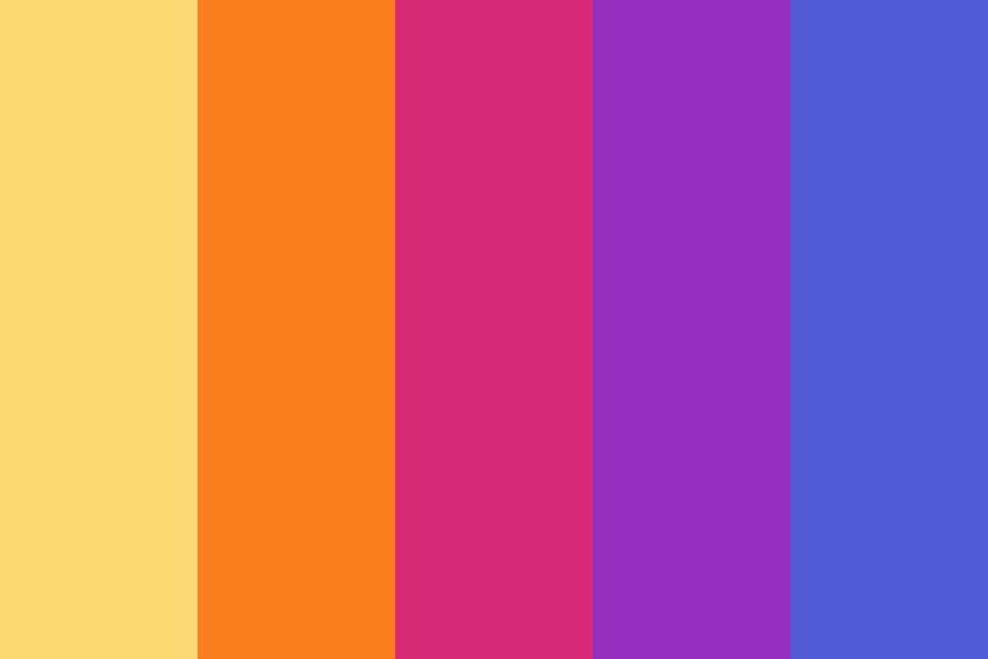 Instagram gradient color palette