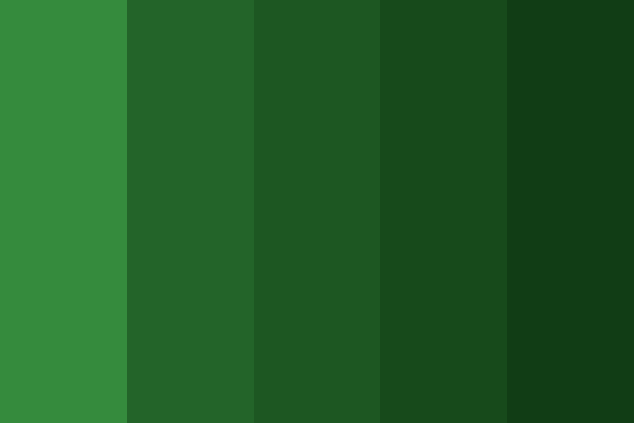 16 Tone Green Scale 1 Color Palette