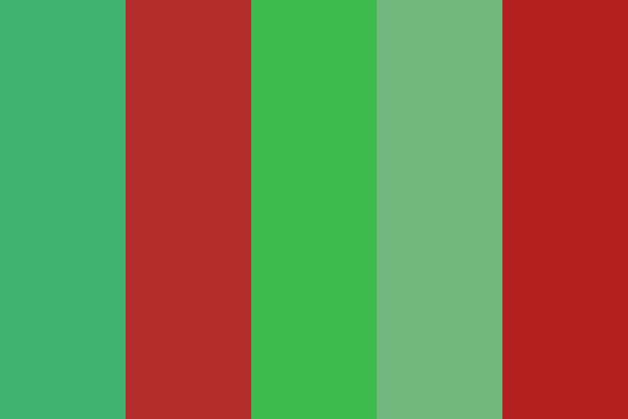 Green with the some Red Color Palette