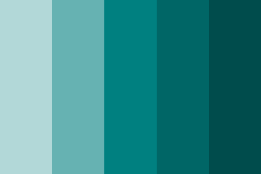 Shades of Teal color palette