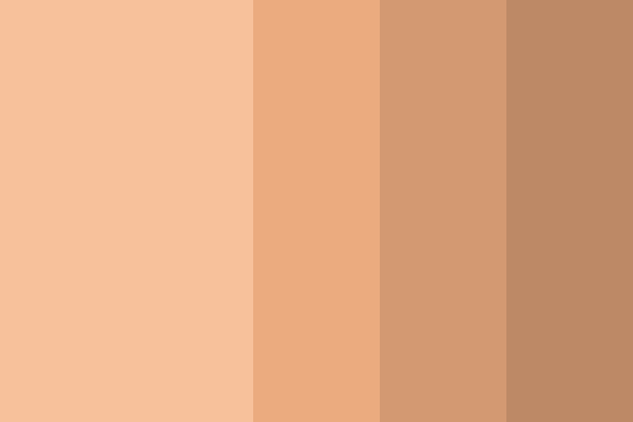 Lightly tanned skin tones color palette