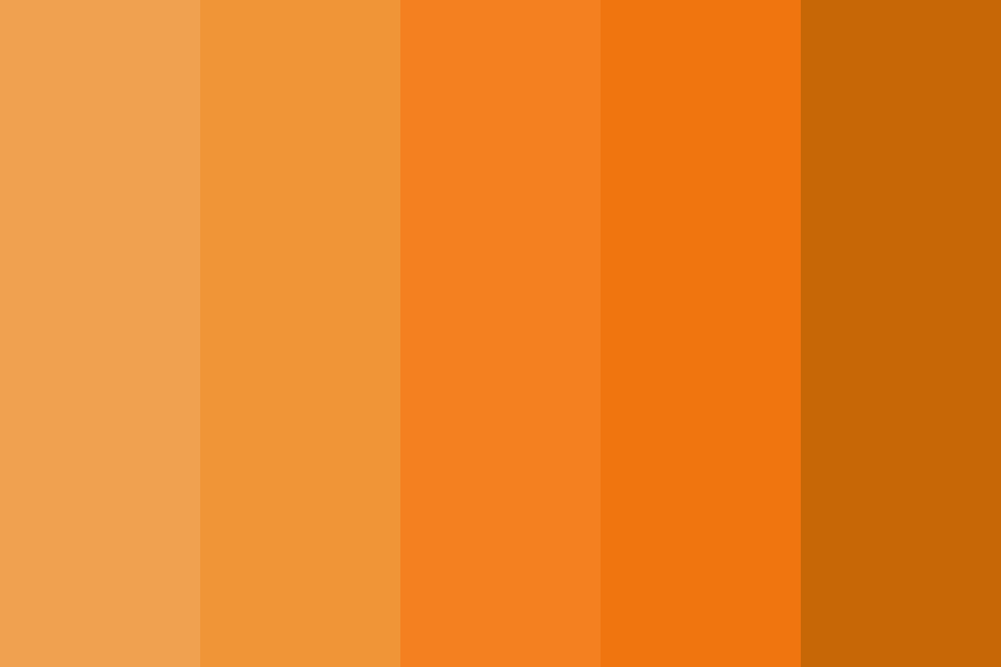 6 Shades of Orange Color Palette
