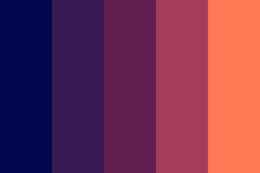 Cool Sunset color palette