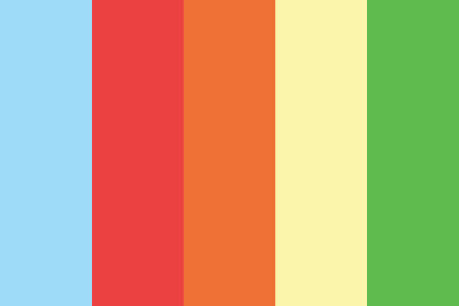Rainbow Dash Part 1 color palette. 