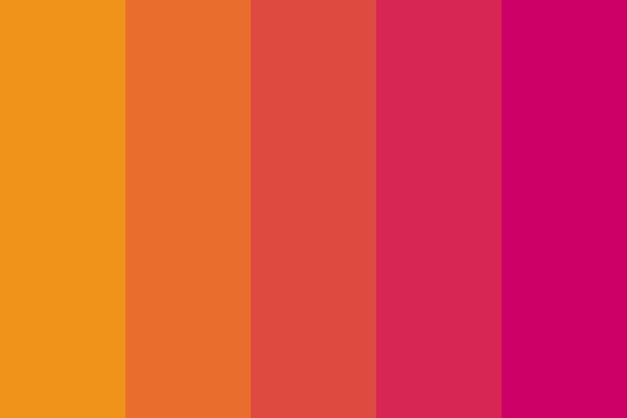 Yellow To Pink Color Palette