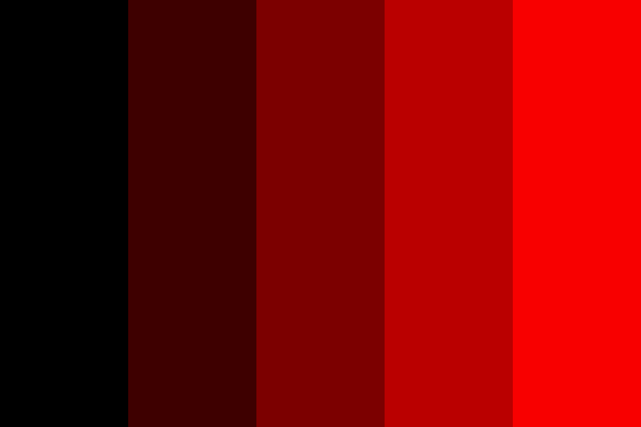 Black to Red Color Palette