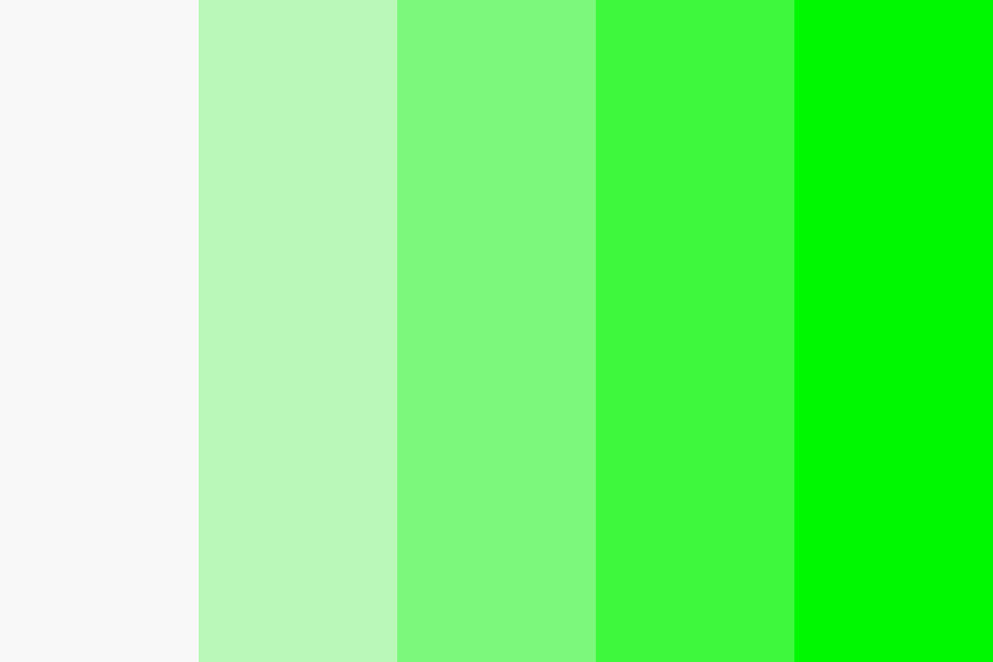 White to Green Color Palette