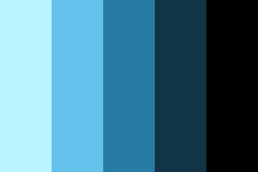 Neon Blue on Black color palette