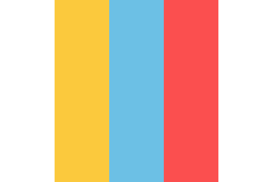 Yellow Blue Red Color Palette