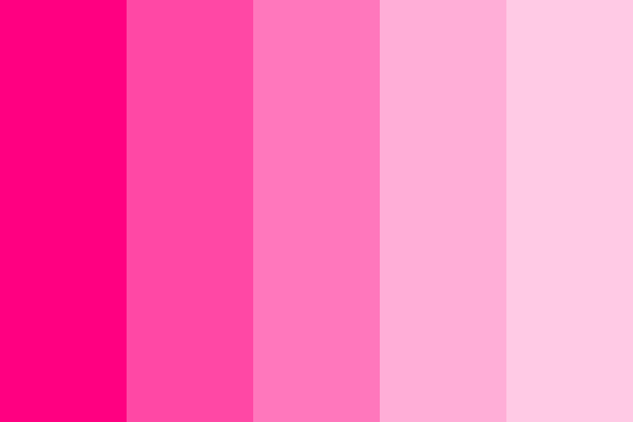Bubblegum pink color palette