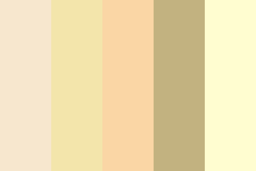 Color Palette With Five Shade Green Mist Chrome White Off Yellow Champagne  Whiskey