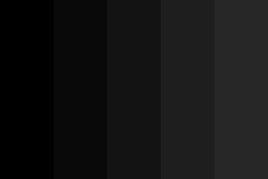 Blackish color palette