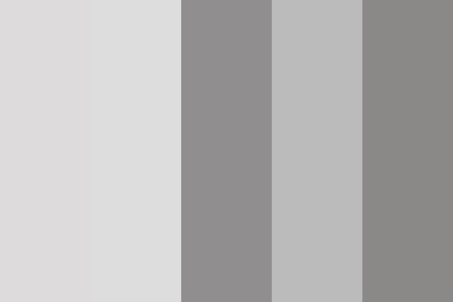 5 shades of grey Color Palette