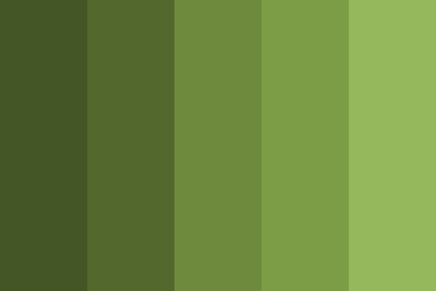 Shades of Olive green Color Palette