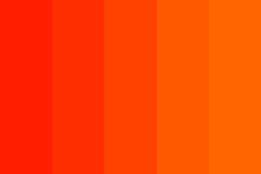 Shades of orange and red Color Palette