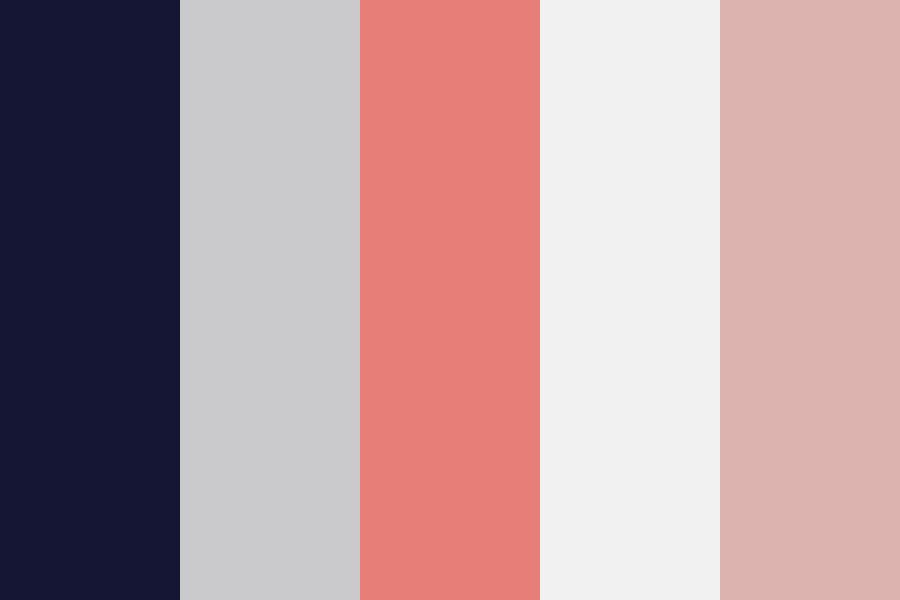 navy and coral vintage nice color palette