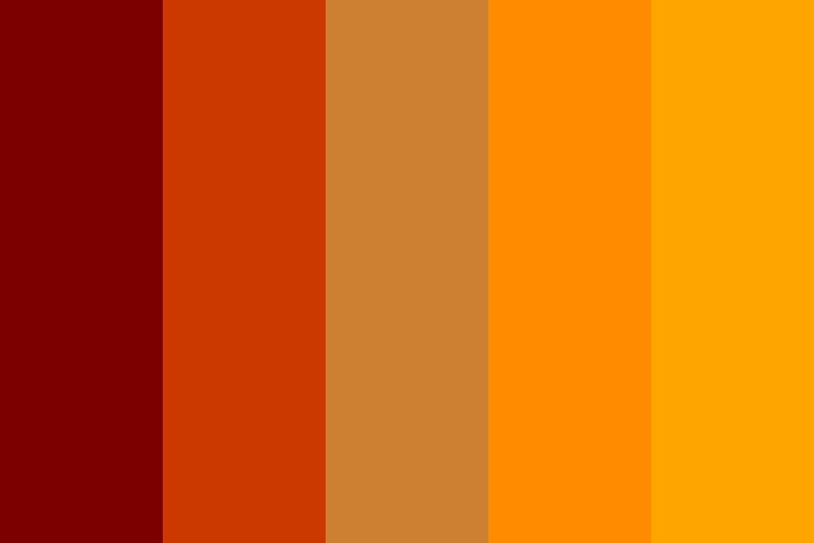 Ginger Blood Orange Color Palette