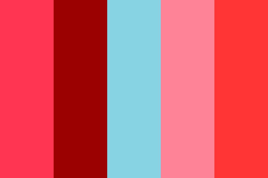 intense pastel (and dark red) Color Palette