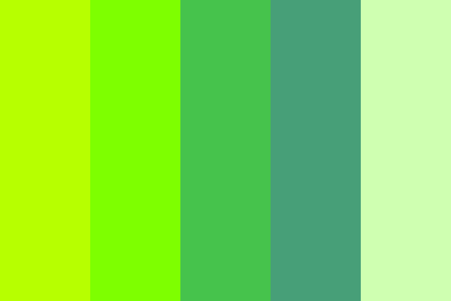 Neon green crystal Color Palette