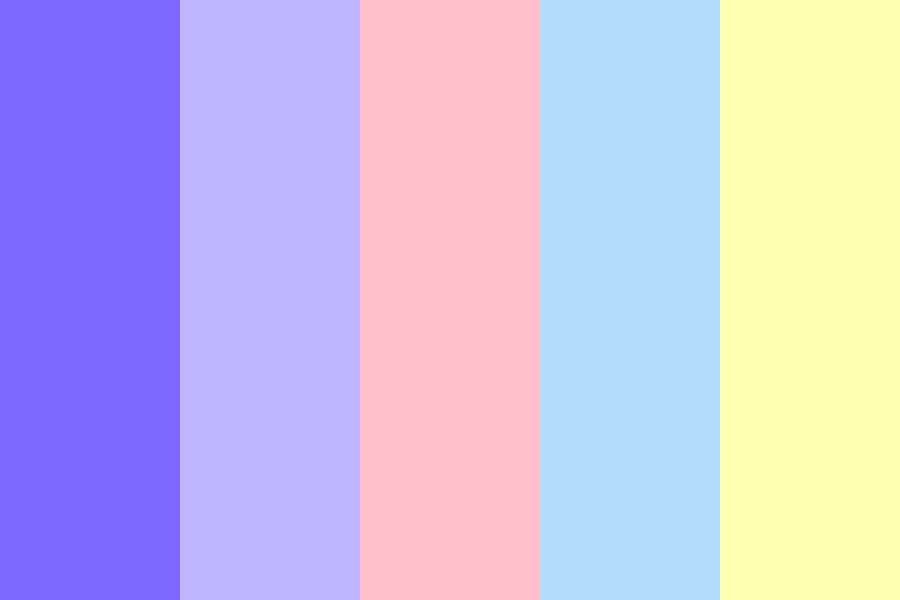 Pastel With A Pop Of Purple Color Palette