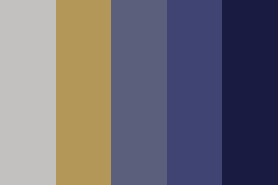 Dark Blue And Gold Color Palette