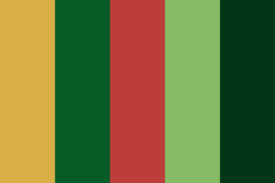 Money Green Red Cream Color Palette