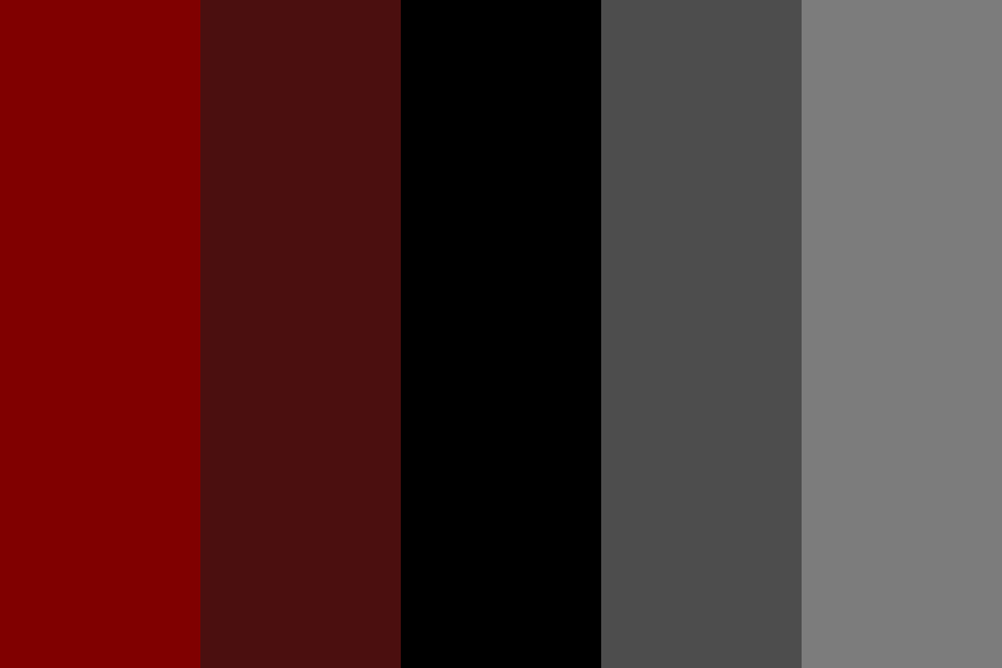 Deep Red to Black to Grey Color Palette
